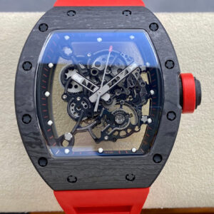 Richard Mille RM-055 BBR Factory Hot Replica Watches Red Strap - Hot Replica Watches