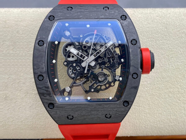 Richard Mille RM-055 BBR Factory Hot Replica Watches Red Strap - Hot Replica Watches