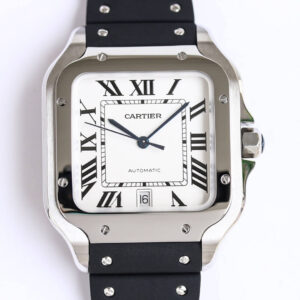 Cartier Santos WSSA0018 1:1 Best Edition GF Factory V2 Rubber Strap