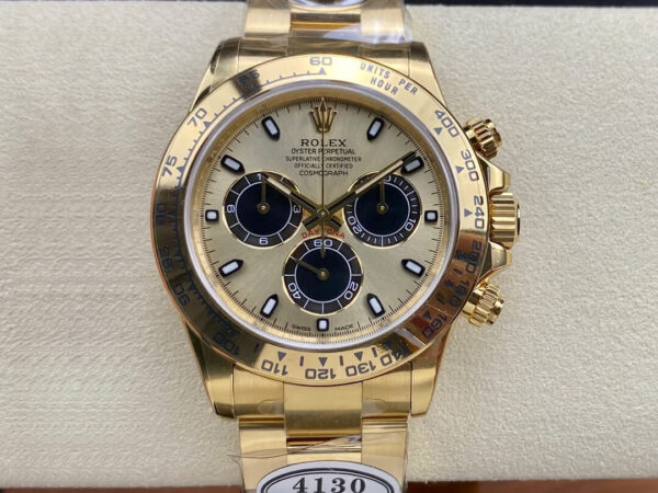 Rolex Daytona M116508-0014 Clean Factory Hot Replica Watches Gold Case - Hot Replica Watches