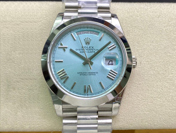 Rolex Day Date M228206-0044 EW Factory Hot Replica Watches Blue Dial - Hot Replica Watches