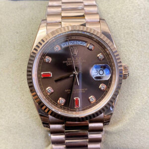Rolex Day Date 118235 EW Factory Hot Replica Watches Dark Brown Dial - Hot Replica Watches