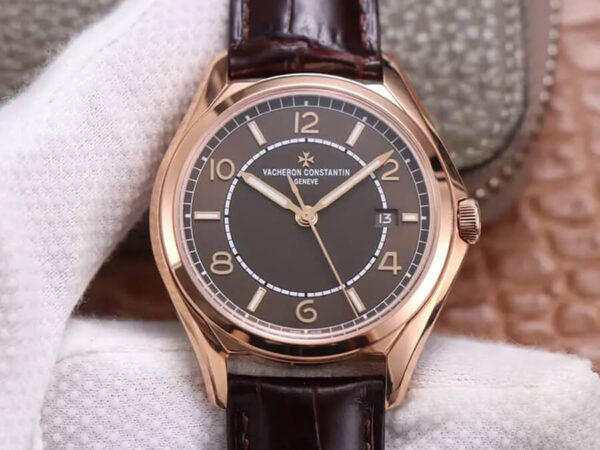 Vacheron Constantin Fiftysix 4600E/000R-B576 ZF Factory Hot Replica Watches Brown Strap - Hot Replica Watches