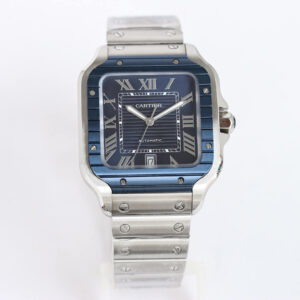 Cartier Santos GF Factory Hot Replica Watches Blue Dial - Hot Replica Watches