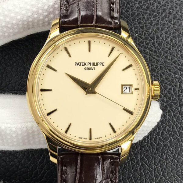 Patek Philippe Calatrava 5227J-001 3K Factory Hot Replica Watches Brown Strap - Hot Replica Watches