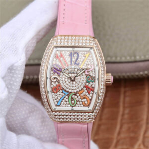 Franck Muller Vanguard ABF Factory Hot Replica Watches Pink Strap - Hot Replica Watches