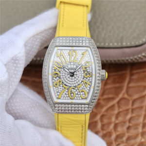 Franck Muller Vanguard ABF Factory Hot Replica Watches Yellow Strap - Hot Replica Watches