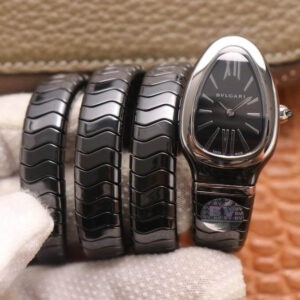 Bvlgari Serpenti BV Factory Hot Replica Watches Black Strap - Hot Replica Watches