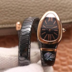 Bvlgari Serpenti 102735 BV Factory Hot Replica Watches Rose Gold Black Dial - Hot Replica Watches