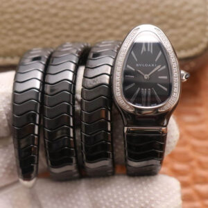 Bvlgari Serpenti BV Factory Hot Replica Watches Diamond Black Dial - Hot Replica Watches