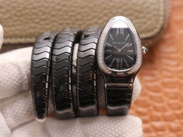 Bvlgari Serpenti BV Factory Hot Replica Watches Diamond Black Dial - Hot Replica Watches