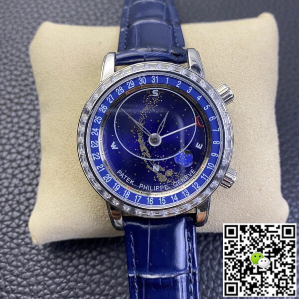 Patek Philippe Grand Complications 6104G-001 AI Factory Hot Replica Watches Blue Strap - Hot Replica Watches