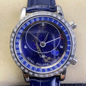 Patek Philippe Grand Complications 6104G-001 AI Factory Hot Replica Watches Blue Strap - Hot Replica Watches