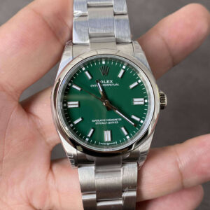 Rolex Oyster Perpetual M126000-0005 VS Factory Hot Replica Watches Green Dial - Hot Replica Watches