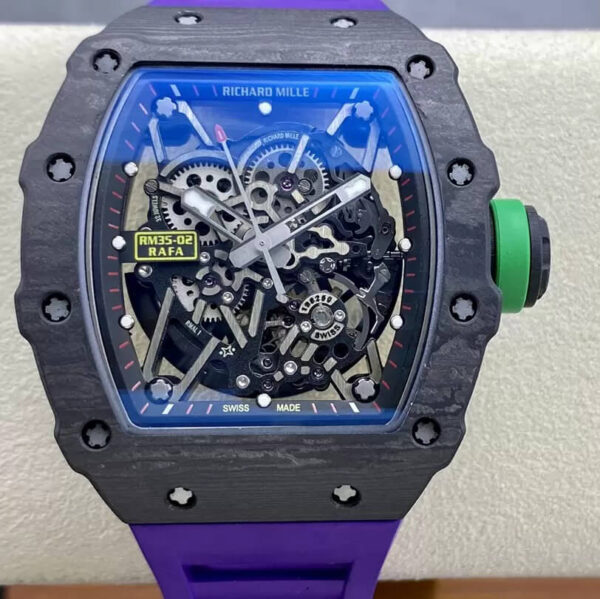 Richard Mille RM35-02 T+ Factory Hot Replica Watches Purple Strap - Hot Replica Watches