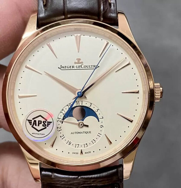 Jaeger-LeCoultre Master 1362520 APS Factory Hot Replica Watches Brown Strap - Hot Replica Watches