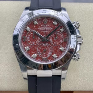 Rolex Daytona 116589 Clean Factory Hot Replica Watches Diamond Red Dial - Hot Replica Watches