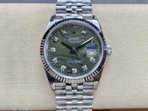 Rolex Datejust M126234-0055 VS Factory Hot Replica Watches Green Dial - Hot Replica Watches