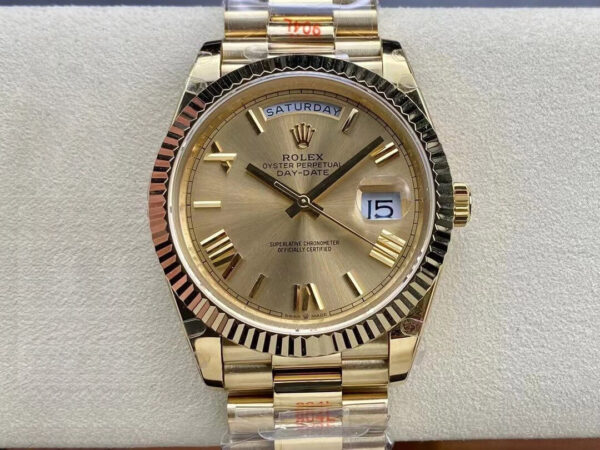 Rolex Day Date M228238-0006 GM Factory Hot Replica Watches Gold Case - Hot Replica Watches