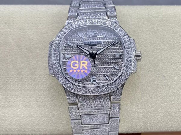 Patek Philippe Aquanaut 7118/1450G-001 GR Factory Hot Replica Watches Diamond Starp - Hot Replica Watches