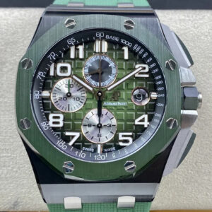 Audemars Piguet Royal Oak Offshore 26405CE.OO.A056CA.01 APF Factory Hot Replica Watches Green Strap - Hot Replica Watches