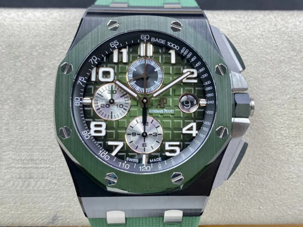 Audemars Piguet Royal Oak Offshore 26405CE.OO.A056CA.01 APF Factory Hot Replica Watches Green Strap - Hot Replica Watches