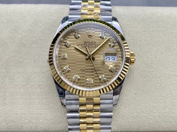 Rolex Datejust M126233-0045 VS Factory Hot Replica Watches Gold Dial - Hot Replica Watches