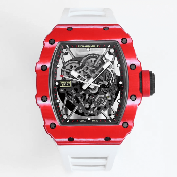 Richard Mille RM35-02 BBR Factory Hot Replica Watches White Strap - Hot Replica Watches