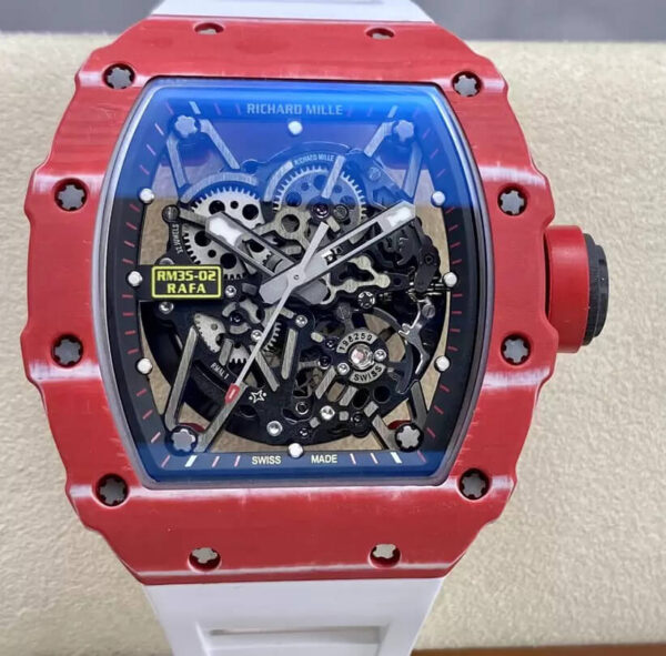 Richard Mille RM35-02 T+ Factory Hot Replica Watches White Strap - Hot Replica Watches