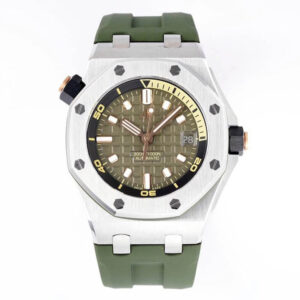 Audemars Piguet Royal Oak Offshore 15720ST.OO.A052CA.01 ZF Factory Hot Replica Watches Green Strap - Hot Replica Watches