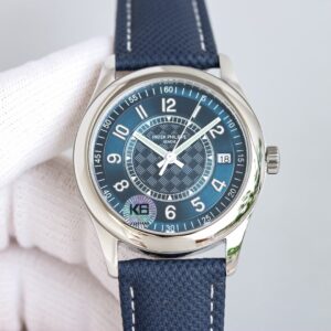 Patek Philippe Calatrava 6007A-001 GS Factory Hot Replica Watches Blue Strap - Hot Replica Watches