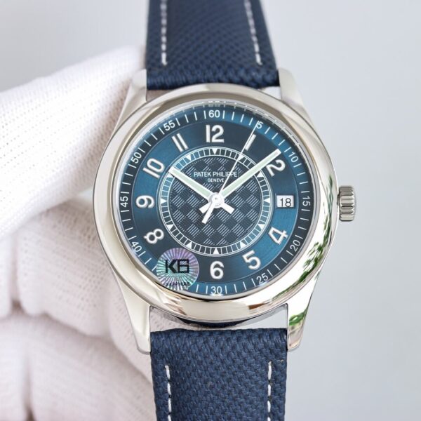 Patek Philippe Calatrava 6007A-001 GS Factory Hot Replica Watches Blue Strap - Hot Replica Watches